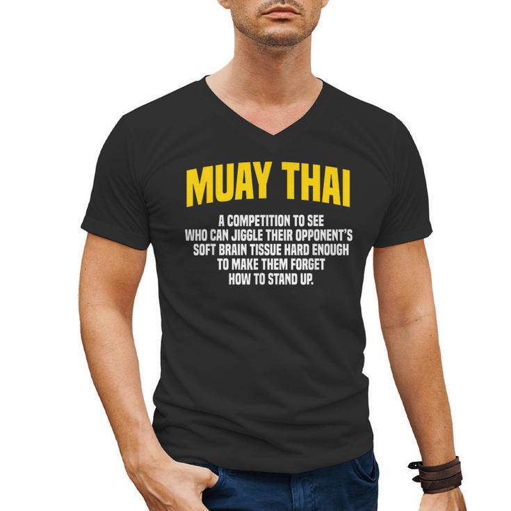 Muay Thai Martial Arts Combat Sports Men's V-Neck T-Shirt