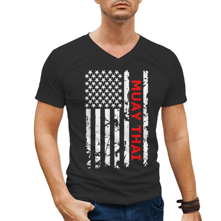 Muay Thai Martial Arts Men's V-Neck T-Shirt