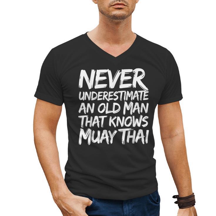 Muay Thai For Men Boys Dad Mixed Martial Arts Men's V-Neck T-Shirt