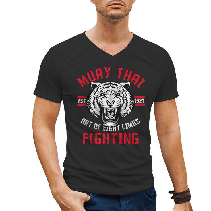 Muay Thai Muay Thai Limbs Muay Thai Boxing Art 8 Limbs Mma Men's V-Neck T-Shirt