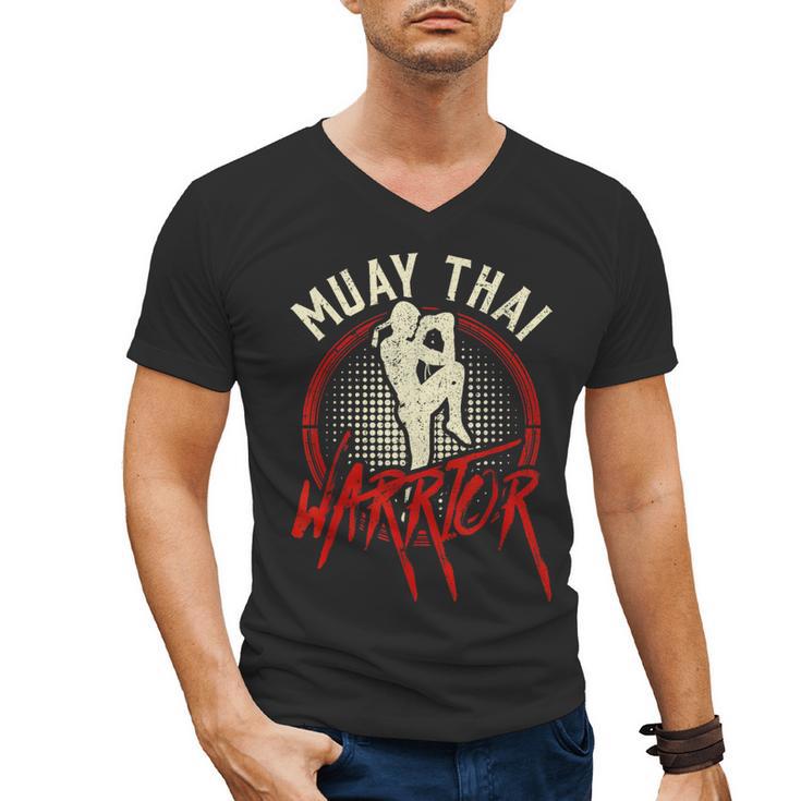 Muay Thai Warrior Fighter Boxing Martial Arts Hobby Men's V-Neck T-Shirt