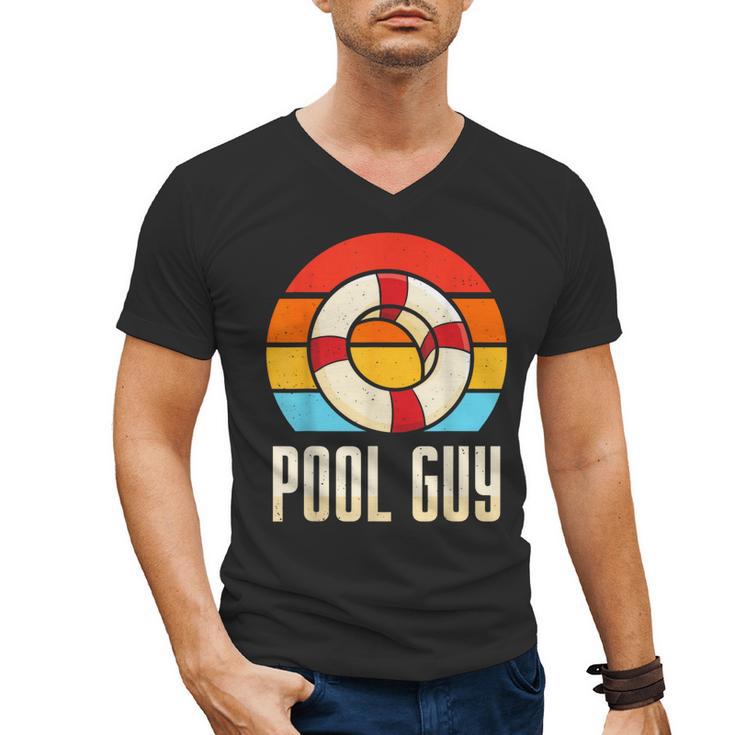 Pool Guy Swimming Attendant Attendants Rescuer Men's V-Neck T-Shirt