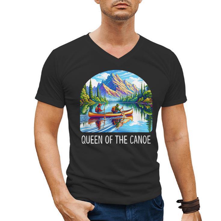 Queen Of The Canoe Canoeing Men's V-Neck T-Shirt