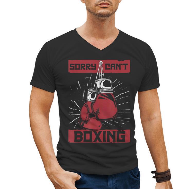 Sorry Can't Boxing Professional Boxer Muay Thai Boxing Men's V-Neck T-Shirt