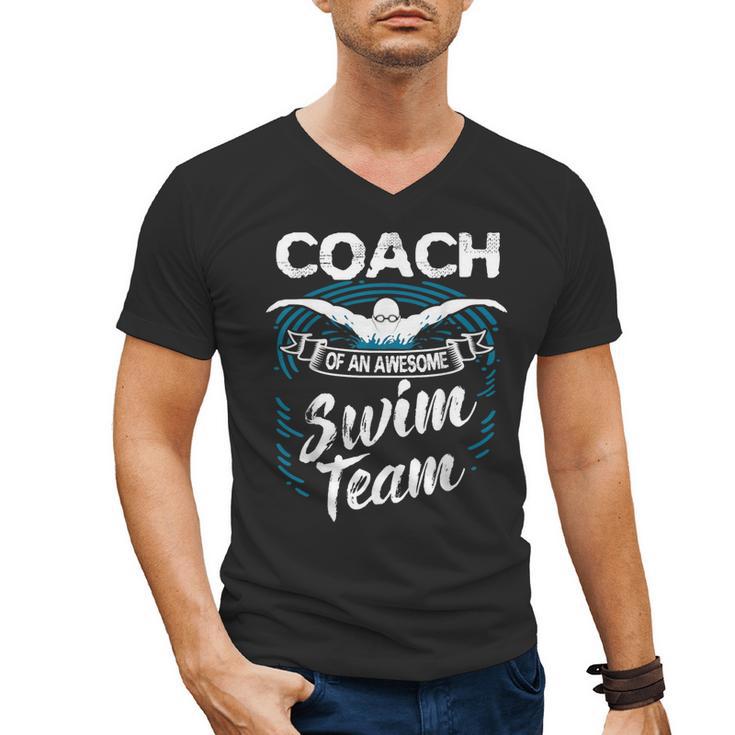 Swim Coach Professional Instructor Swimming Lesson Sport Men's V-Neck T-Shirt