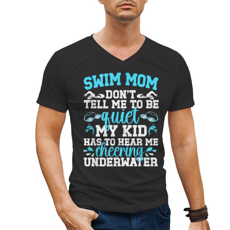 Swim Mom Swimming Mom Of A Swimmer Mama Men's V-Neck T-Shirt