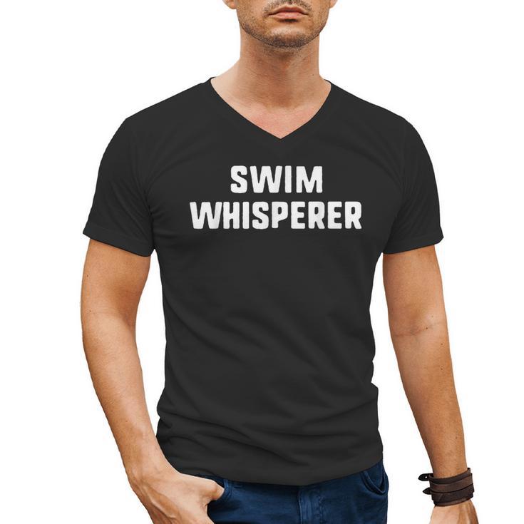 Swim Whisperer Swimming Coach Teacher Instructor Men's V-Neck T-Shirt