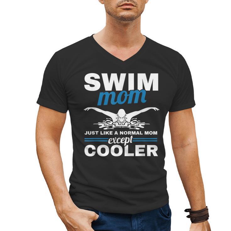 Swimmer Mother Swimming Women Swim Mom Like A Normal Mom Men's V-Neck T-Shirt