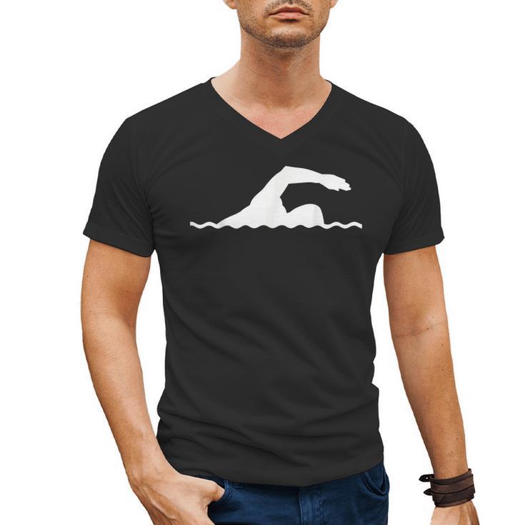 Swimming Float Men's V-Neck T-Shirt