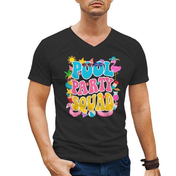 Swimming Pool Party Squad Beach Pool Party Matching Beach Men's V-Neck T-Shirt