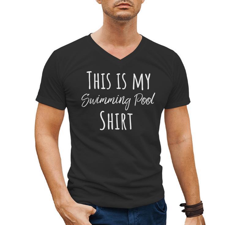 This Is My Swimming Pool Summer Swim Tee T-Shirt Men's V-Neck T-Shirt