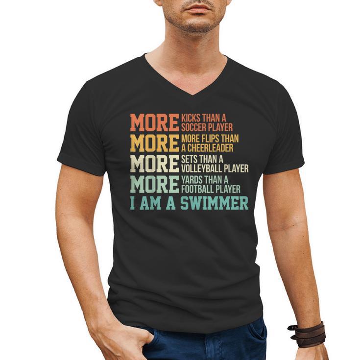Swimming Saying Swim Swimmer Men's V-Neck T-Shirt