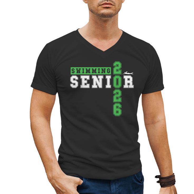 Swimming Senior Night Swim Senior 2026 Graduation 33 Men's V-Neck T-Shirt