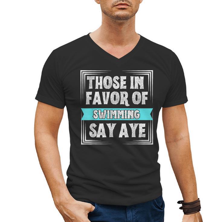 Swimming Swim Swimmer Men's V-Neck T-Shirt