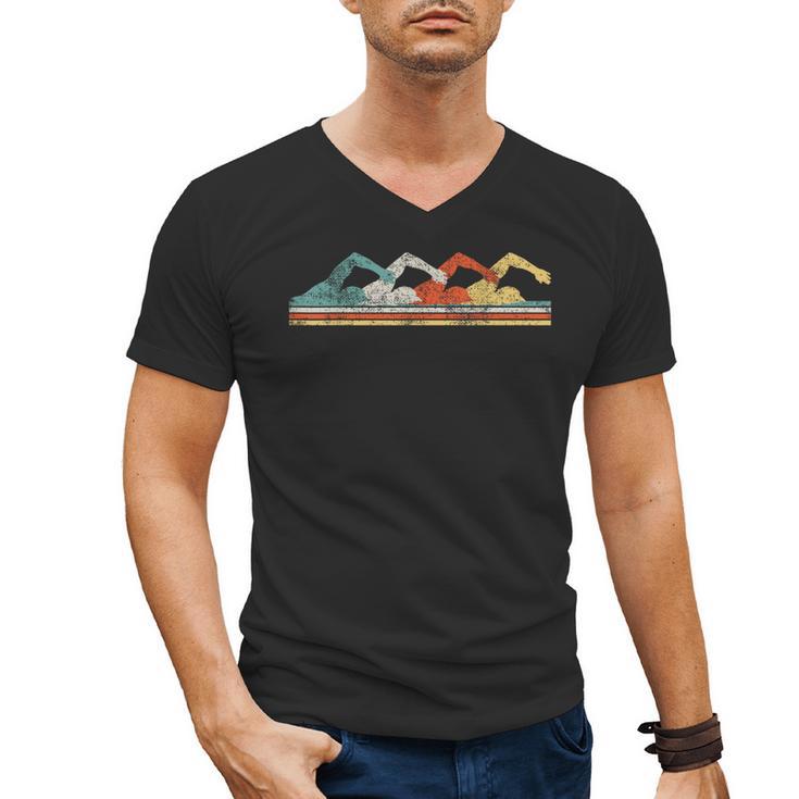 Swimming Swimmer Men's V-Neck T-Shirt