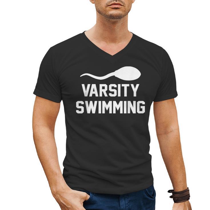 Varsity Swimming For Men Women Men's V-Neck T-Shirt