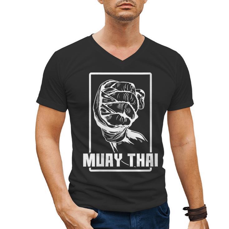 Women's Muay Thai Boxing Arm Men's V-Neck T-Shirt