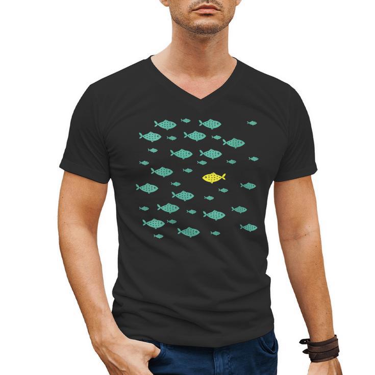 Women's Swimming Against The Current Motivational Inspiration Men's V-Neck T-Shirt