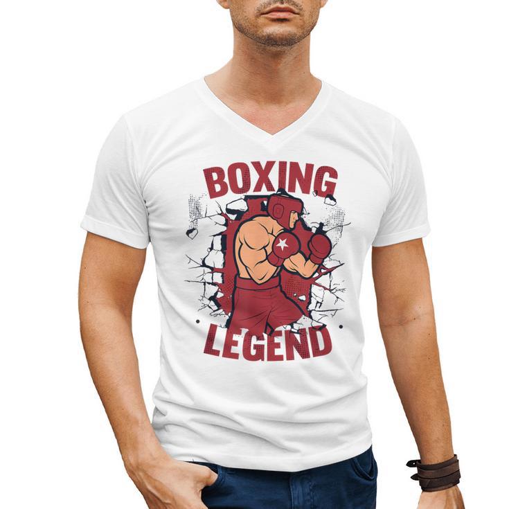 Boxing Legend Professional Boxer Muay Thai Boxing Men's V-Neck T-Shirt