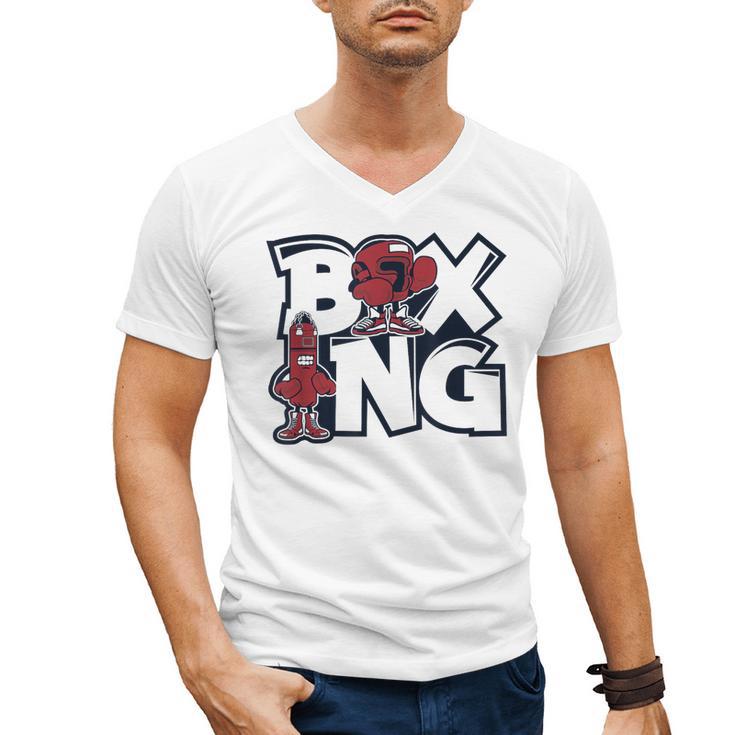 Boxing Professional Boxer Muay Thai Kickboxer Fan Boxing Men's V-Neck T-Shirt