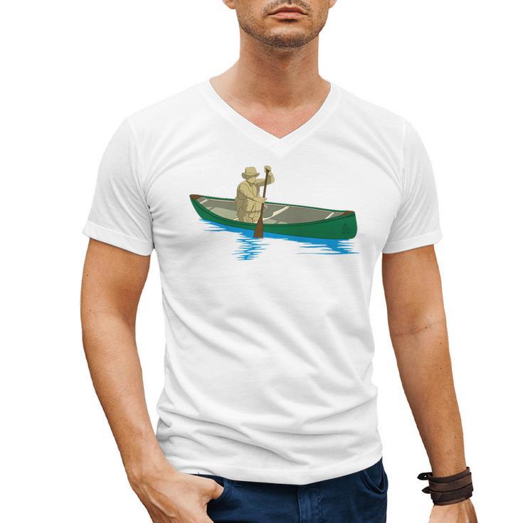 Canadian Canoe Yoke Canoeing Raglan Baseball Tee Men's V-Neck T-Shirt
