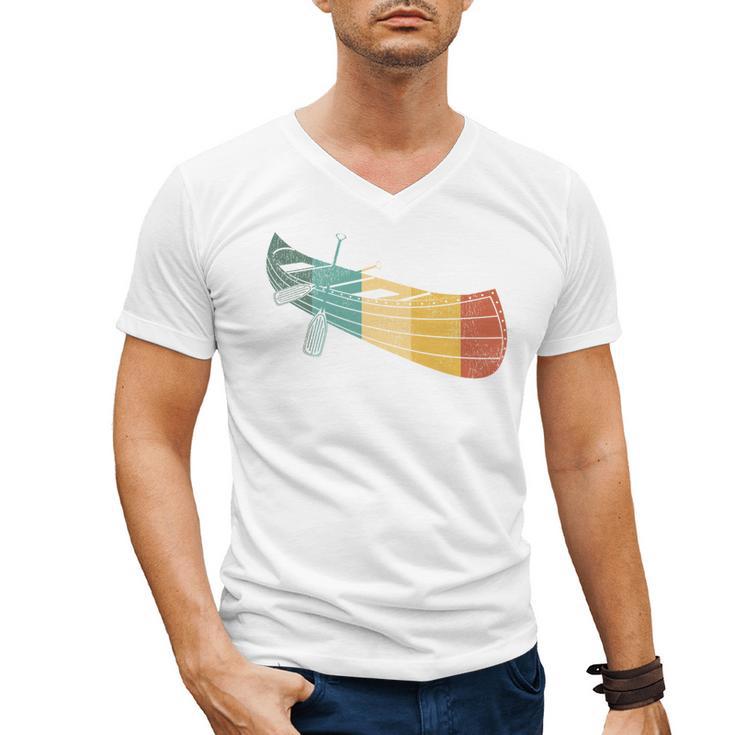 Canoe Canoeing Retro Vintage Men's V-Neck T-Shirt