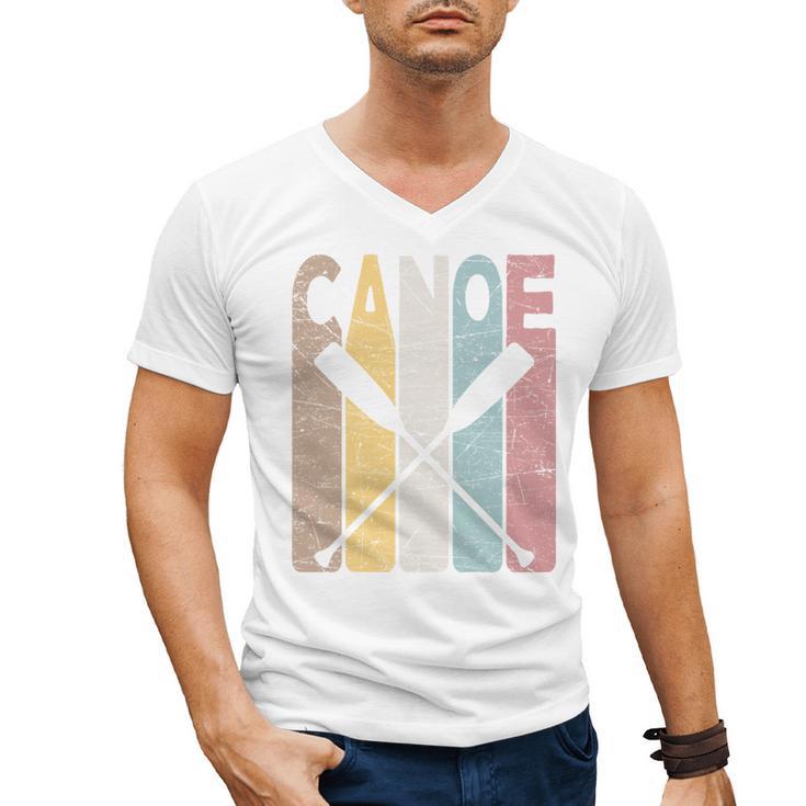 Canoe Vintage Canoeing Retro Canoe Paddling Men's V-Neck T-Shirt
