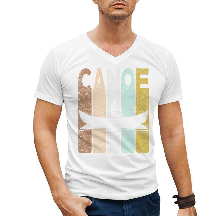 Canoe Vintage Canoeing Retro Canoe Paddling Premium Tri-Blend Men's V-Neck T-Shirt