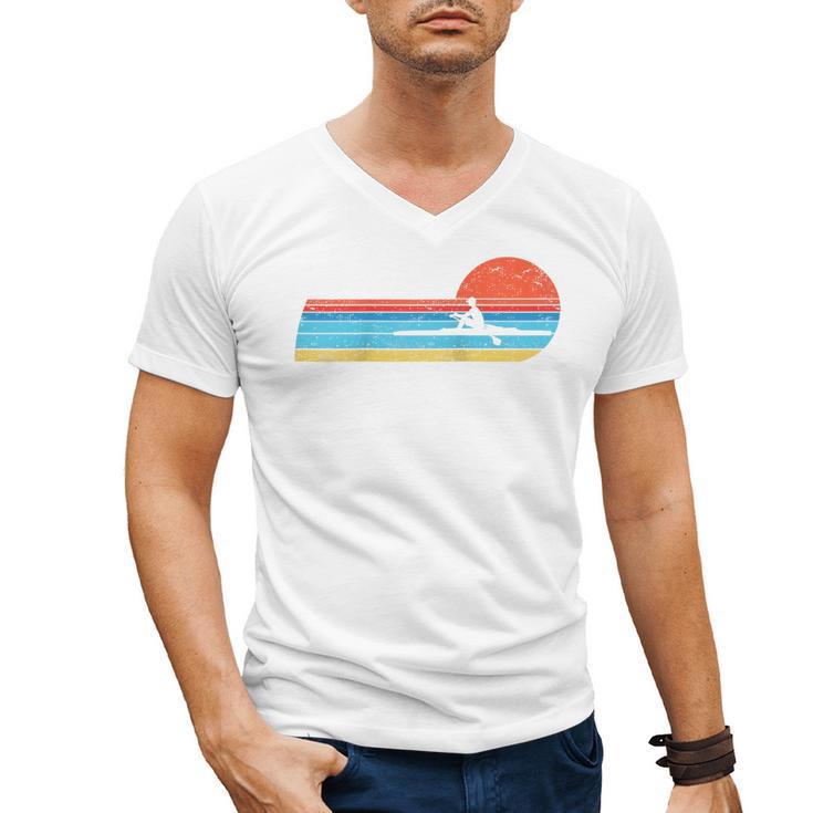 Canoes-Rowing Canoe-Rower Canoeing-Canoeist Vintage Canoes Raglan Baseball Tee Men's V-Neck T-Shirt