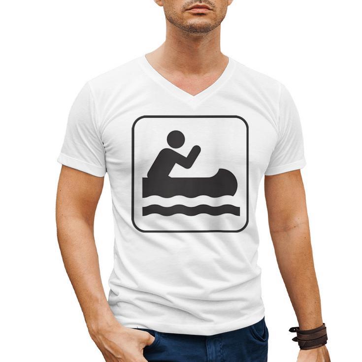Cool Outdoor Water Sport Canoe Raglan Baseball Tee Men's V-Neck T-Shirt