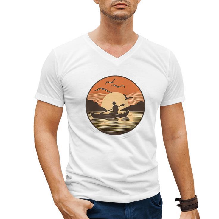Kayak Kayaker Canoes-Boating Paddle-Life Canadier-Canoe Raglan Baseball Tee Men's V-Neck T-Shirt
