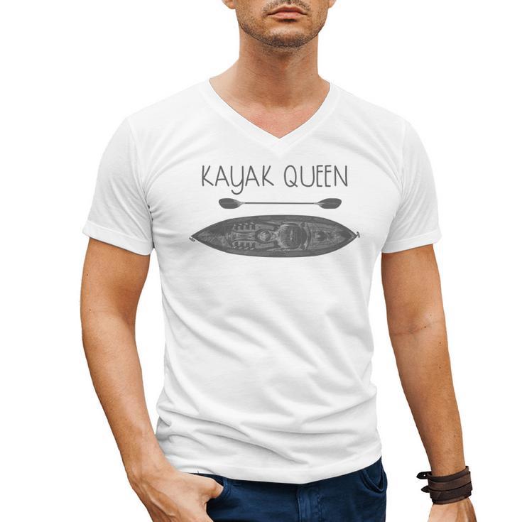 Kayak Queen Fun Kayak And Canoe Paddler Men's V-Neck T-Shirt