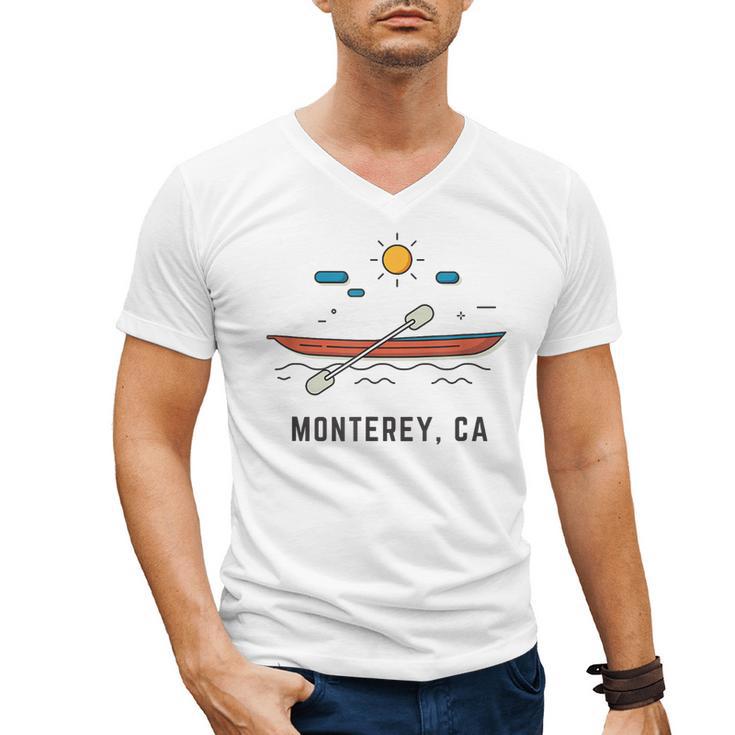 Monterey California Kayak Canoe Paddling Outdoor Men's V-Neck T-Shirt