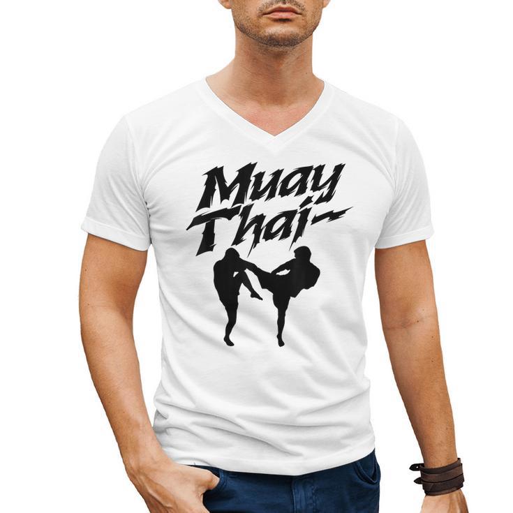 Muay Thai Boxing Martial Arts Fighter Men's V-Neck T-Shirt