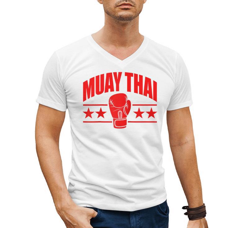 Muay Thai For Men Women Kids Mixed Martial Arts Raglan Baseball Tee Men's V-Neck T-Shirt