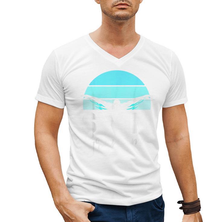 Swim Team Shirt Grandma Mama Swimming Meet Swimmer Men's V-Neck T-Shirt