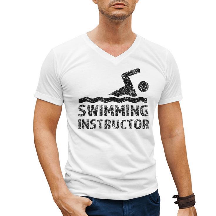 Swimming Instructor Lesson Swim Coach Men's V-Neck T-Shirt