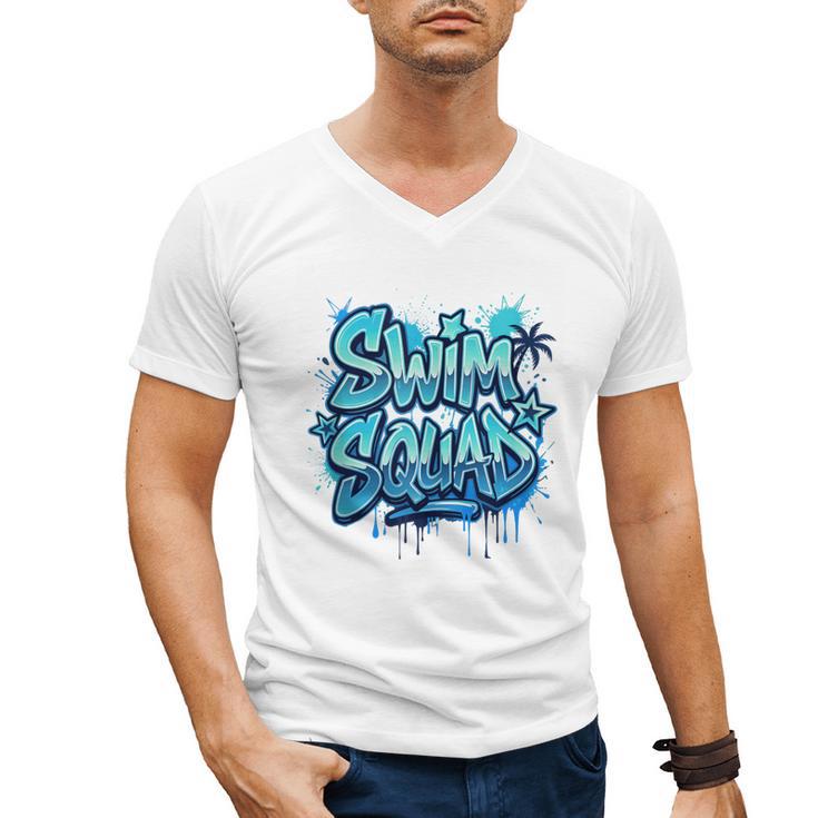 Swimming Matching Tee Men's V-Neck T-Shirt