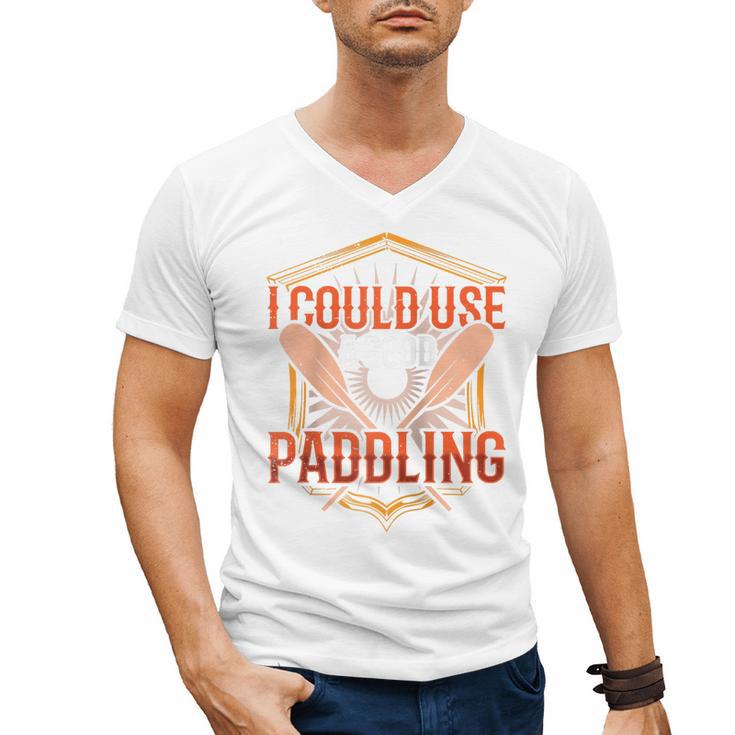 I Could Use A Good Paddling Canoe Canoeing Paddle Men Women Raglan Baseball Tee Men's V-Neck T-Shirt
