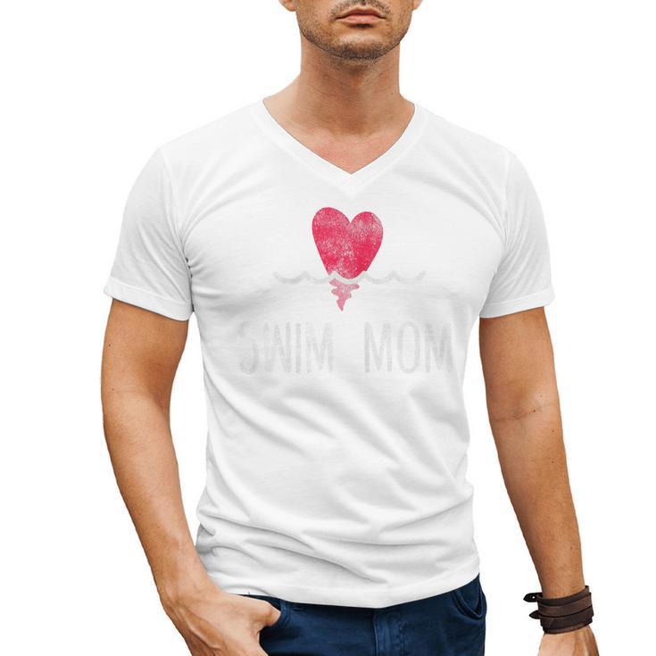 Vintage Swim Mom Shirt Swimming Family Swimmer Men's V-Neck T-Shirt
