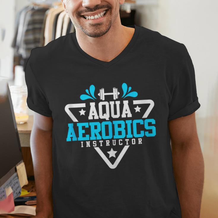 Aqua Aerobics Swimming Water Instructor Fitness Waterobics Men's V-Neck T-Shirt