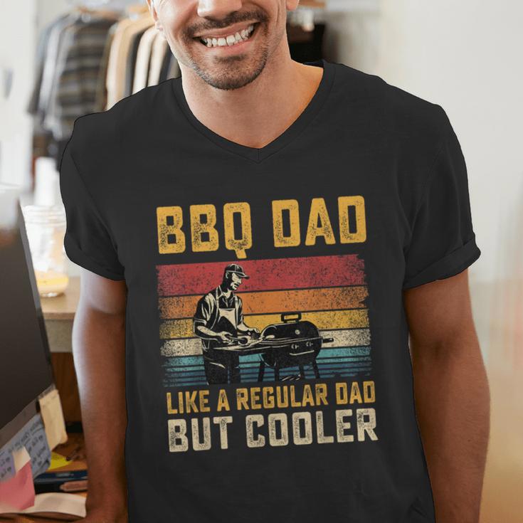 BBQ Dad Like Regular Dad But Cooler Father's Day Men's V-Neck T-Shirt