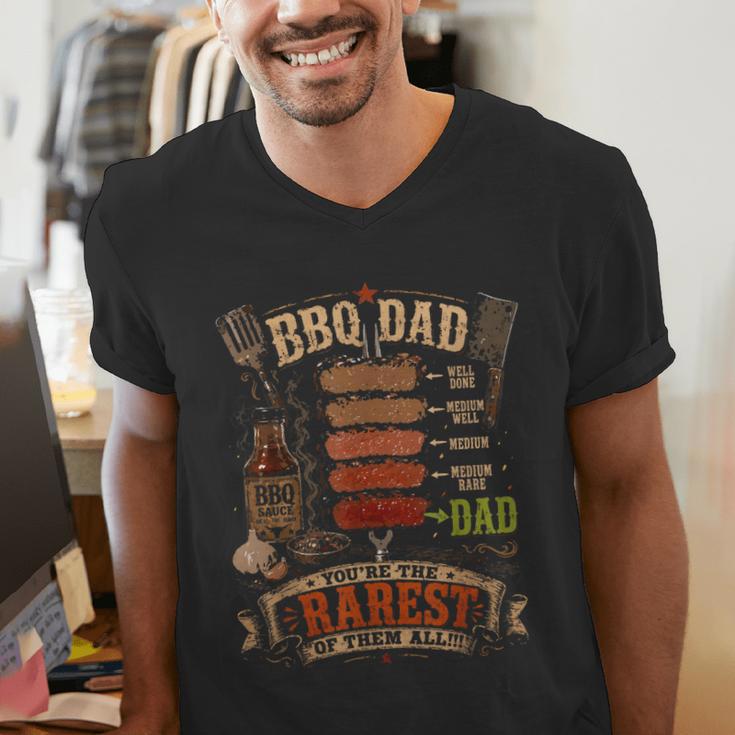 BBQ Shirt Steak BBQ Dad You'Re The Rarest Of Them All Men's V-Neck T-Shirt