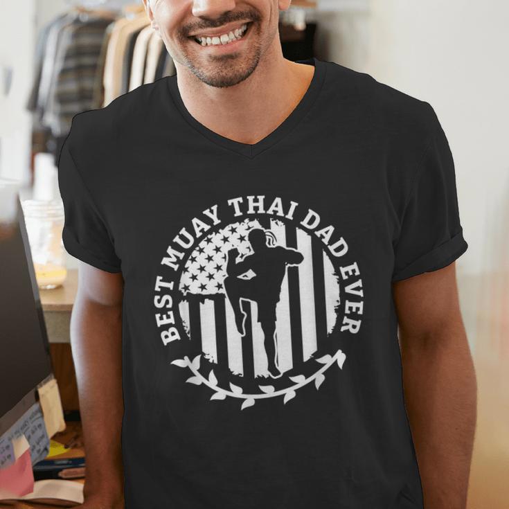 Best Muay Thai Dad Ever Martial Arts Fighter Men's V-Neck T-Shirt