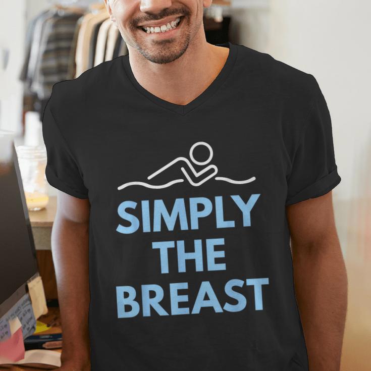 Breaststroke Swimming SwimmerShirt Men's V-Neck T-Shirt