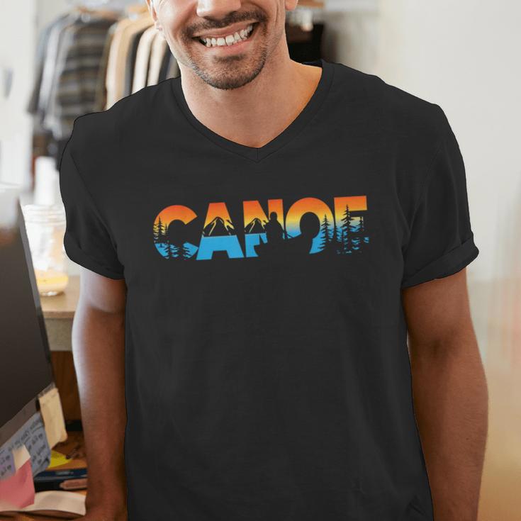 Canoe Canoeing Retro Canoe Men's V-Neck T-Shirt