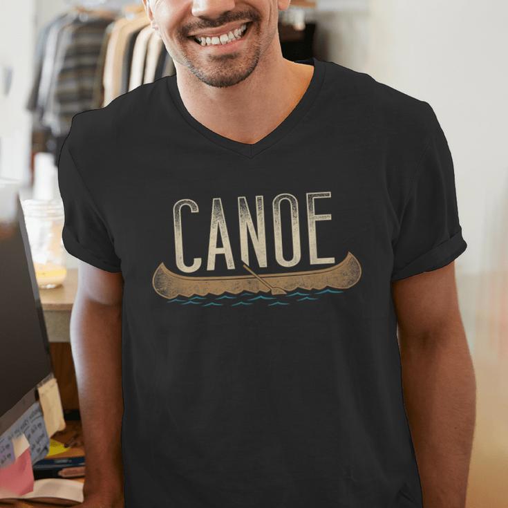 Canoe Canoeing Vintage Canoe Men's V-Neck T-Shirt