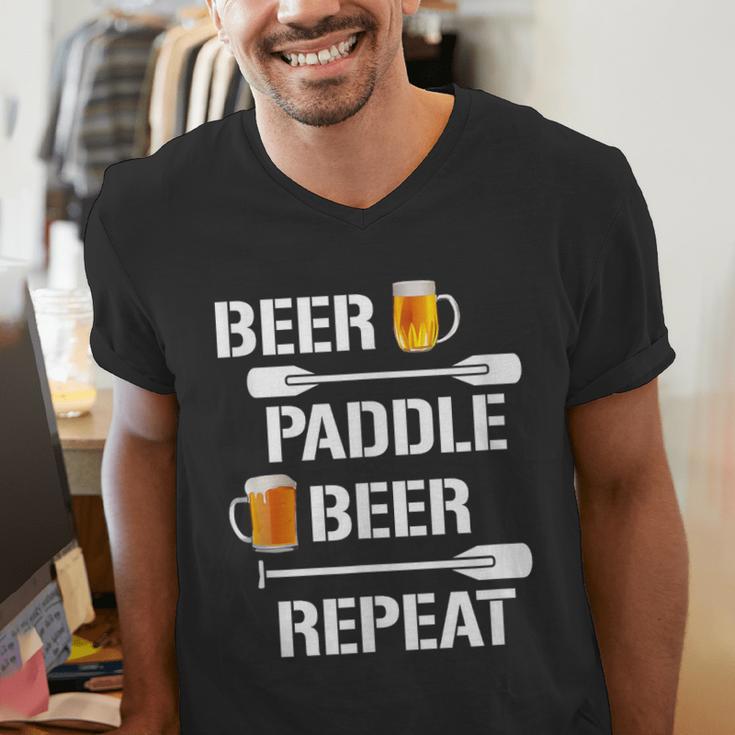 Canoe Kayak Tees Beer Paddle Repeat T-Shirt Men's V-Neck T-Shirt Canoe Kayak Tees Beer Paddle Repeat T-Shirt Men's V-Neck T-Shirt