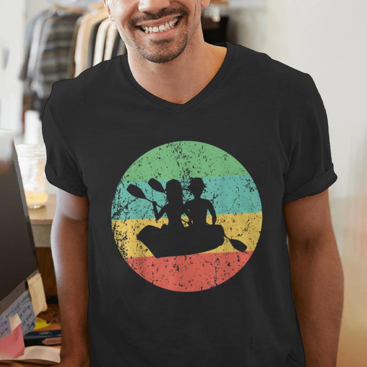 Canoeing Shirt Vintage Retro Canoe Men's V-Neck T-Shirt