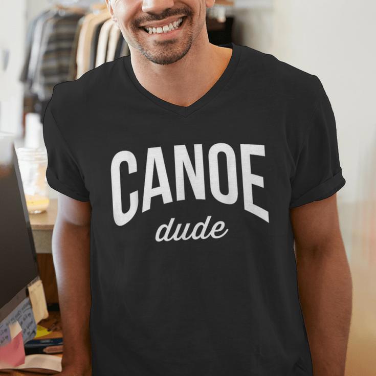 Canoeing Tee For Men Canoe Dude Men's V-Neck T-Shirt